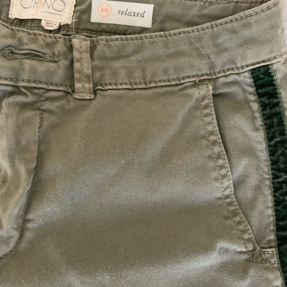 Anthropologie velvet trimmed chinos - Picture 3 of 4